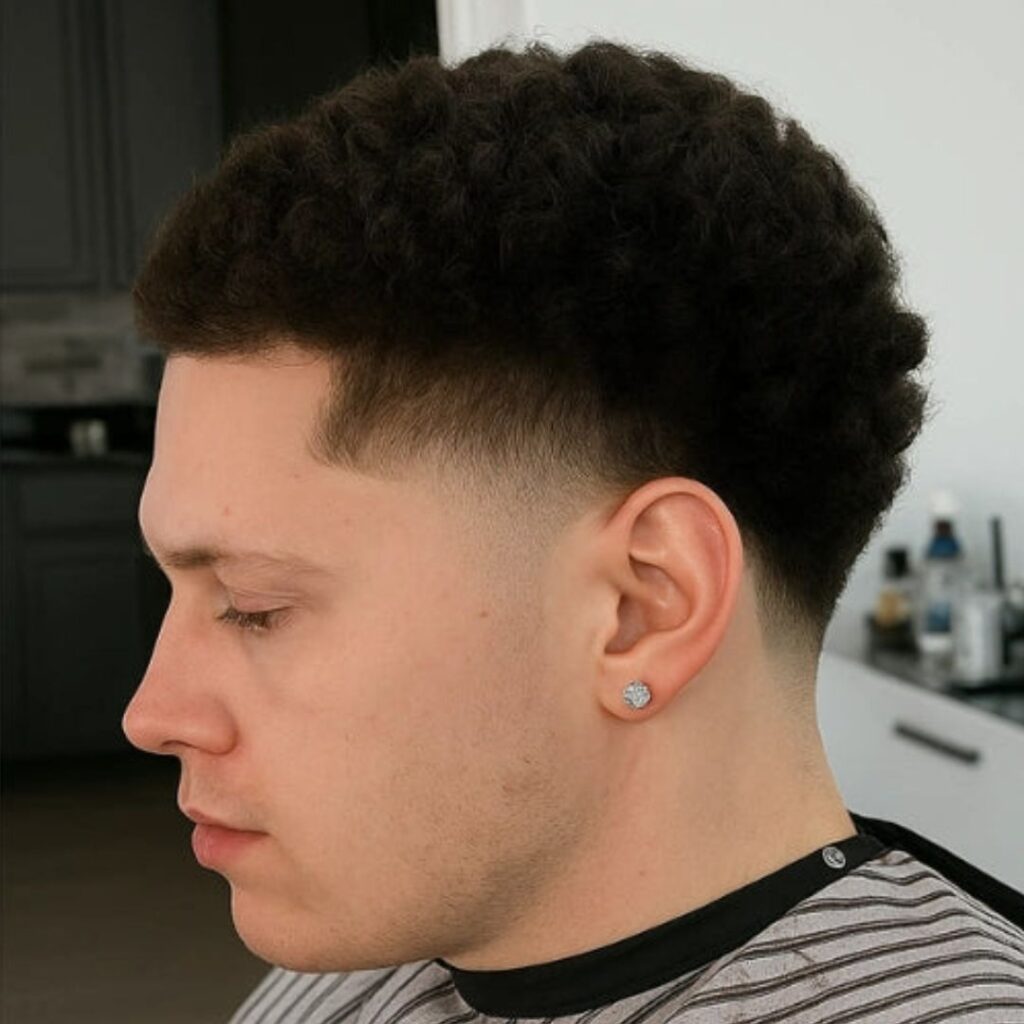 temple fade line haircut