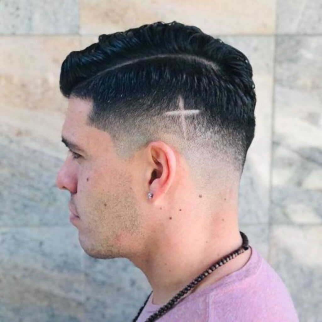 cross line design haircut