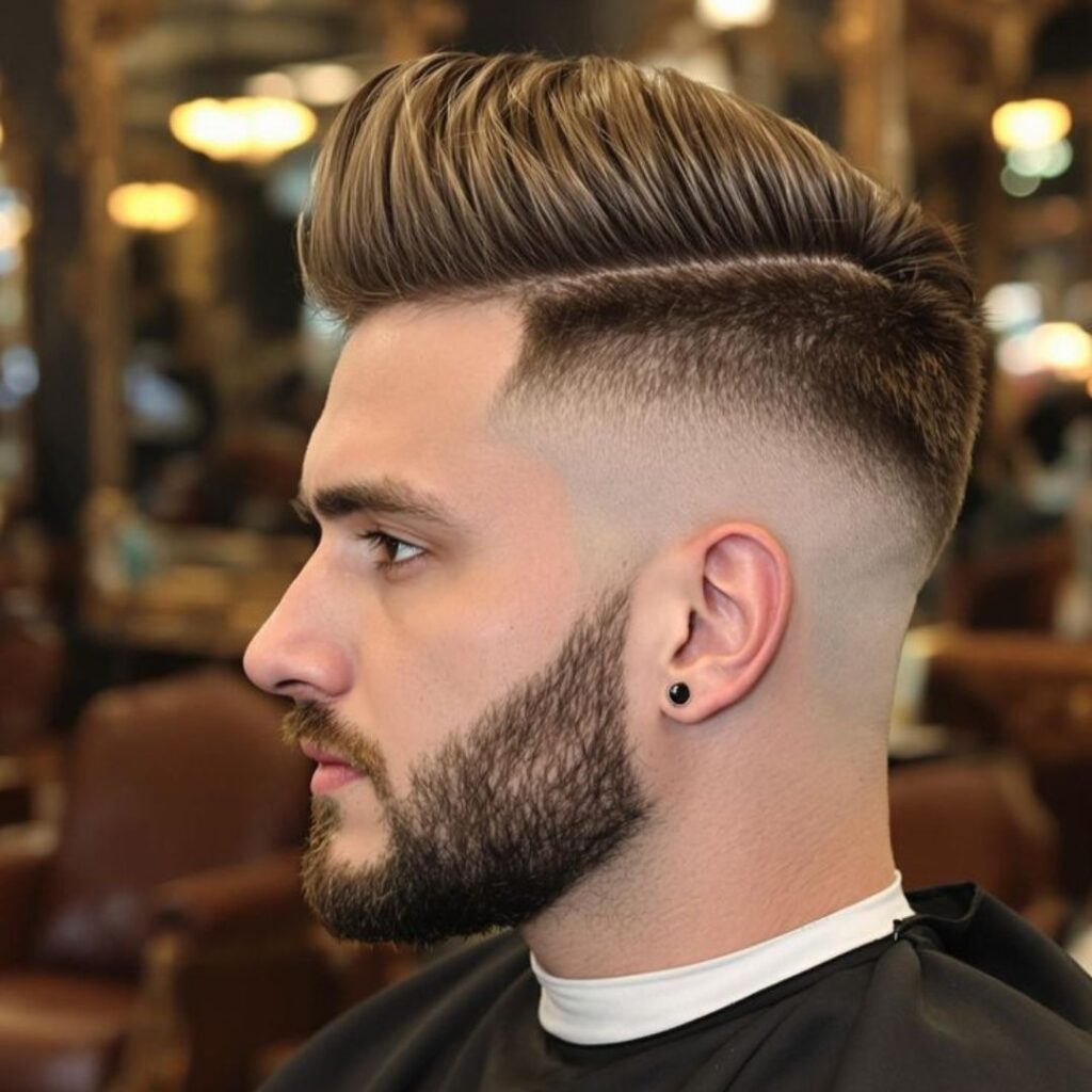 high fade with line