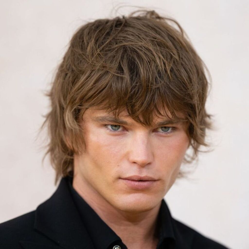 textured shaggy hairstyle