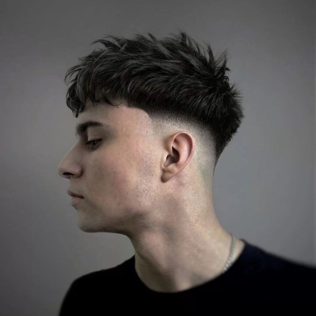 corte taper fade with fringe
