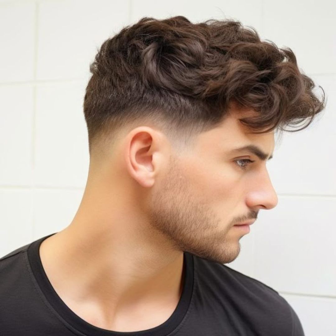 wavy  taper fade