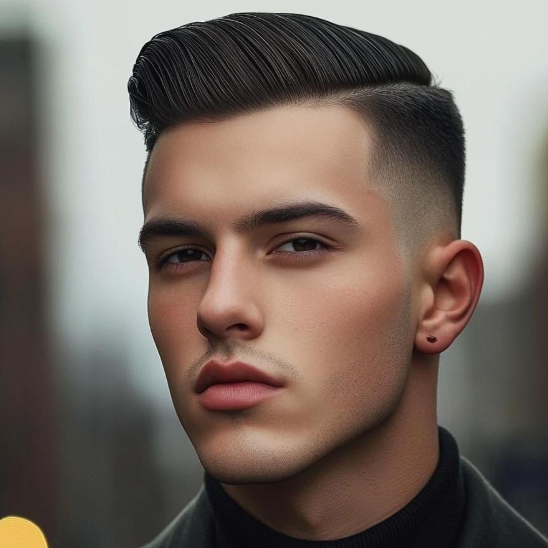 side part flat hairstyle
