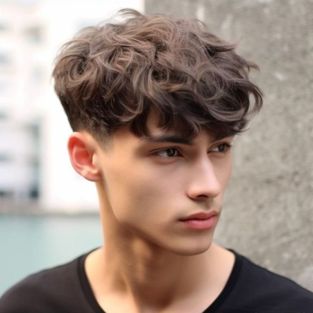 messy wavy hairstyle